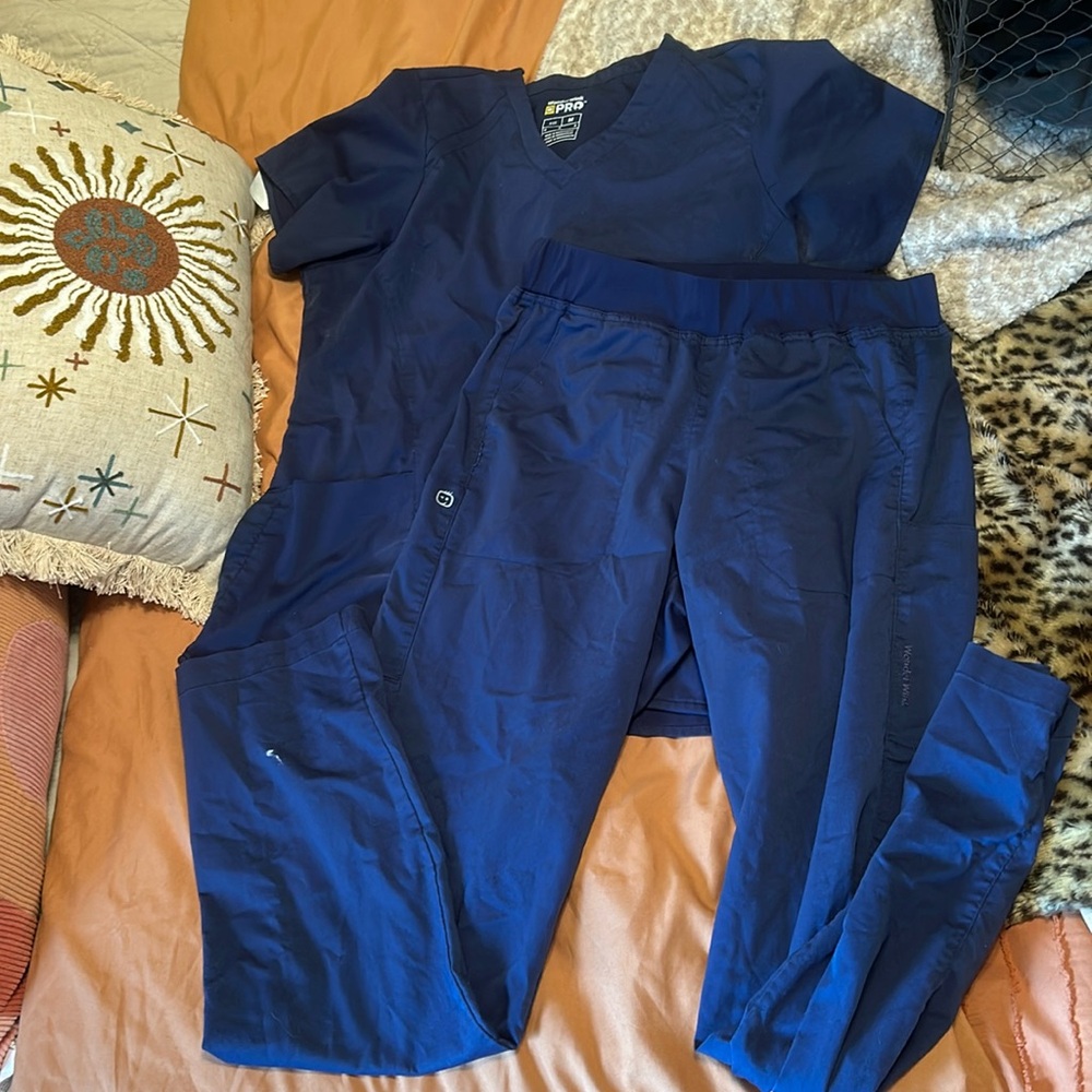 Navy blue scrub set